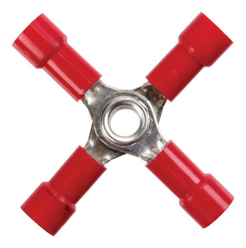 JANDORF - Jandorf 22-18 Ga. Insulated Wire Terminal Butt Splice Red 2 pk [60933]