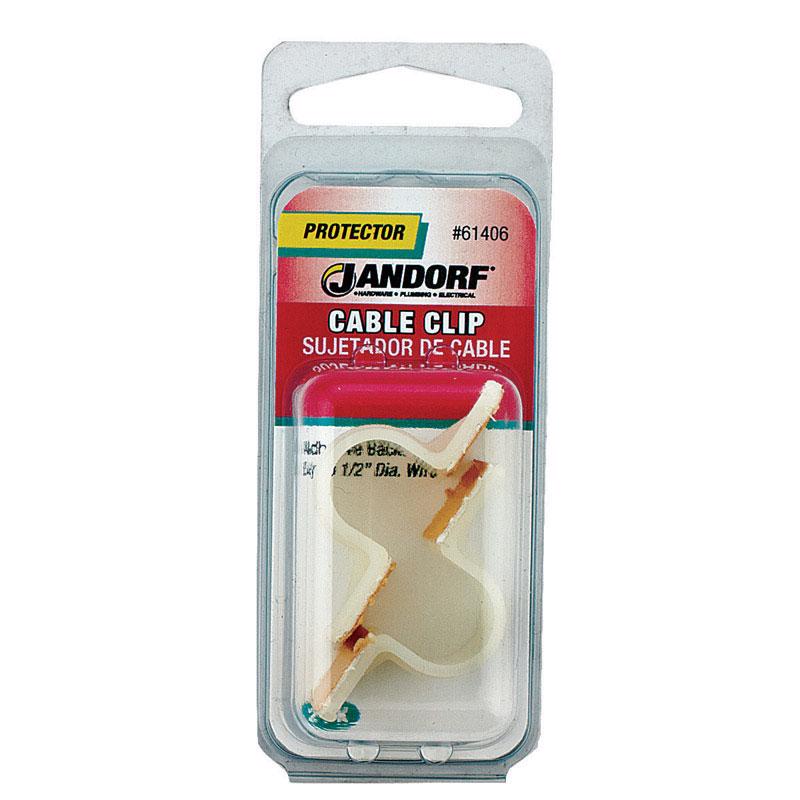 JANDORF - Jandorf 1/2 in. D X 1.6 in. L White Nylon Cable Clip