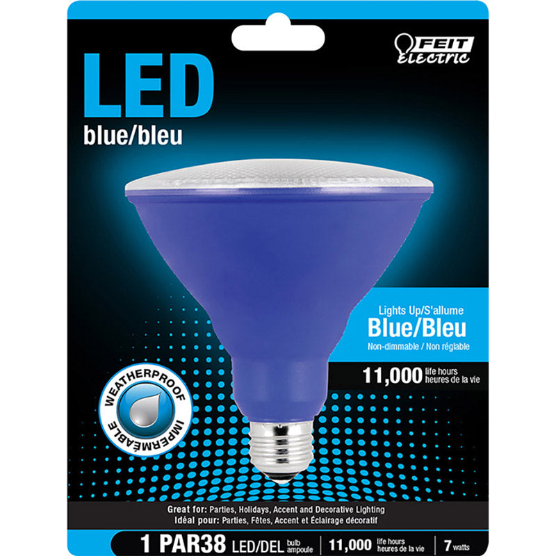 FEIT - Feit PAR38 E26 (Medium) LED Bulb Blue 40 Watt Equivalence 1 pk