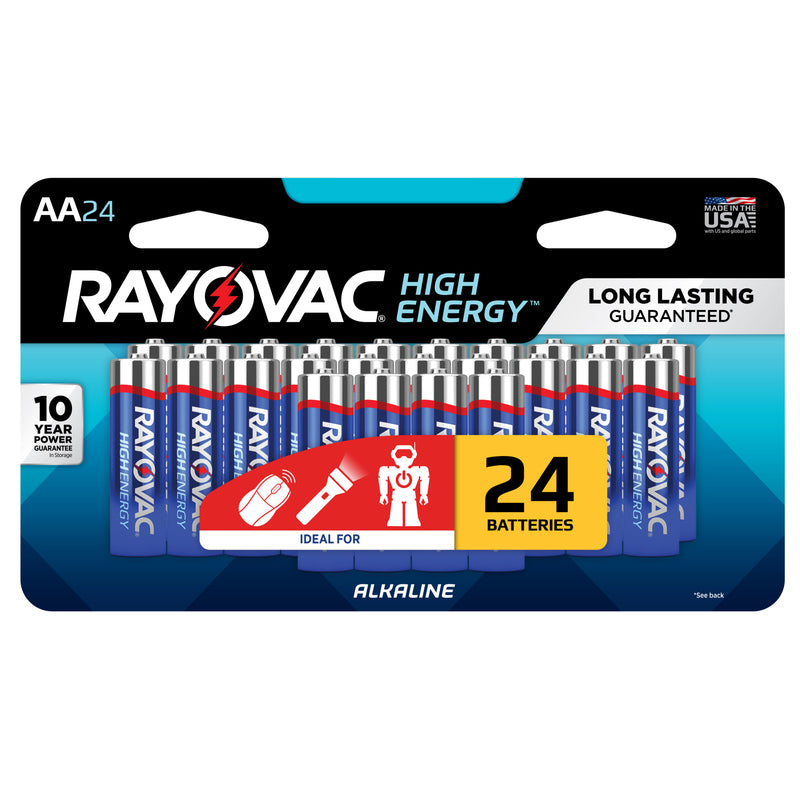 RAYOVAC - Rayovac High Energy AA Alkaline Batteries 24 pk Carded