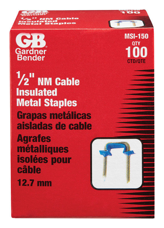 GARDNER BENDER - Gardner Bender 1/2 in. W Metal Insulated Cable Staple 100 pk