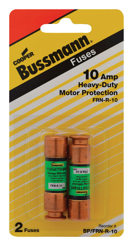 BUSSMANN - Bussmann 10 amps Dual Element Time Delay Fuse 2 pk