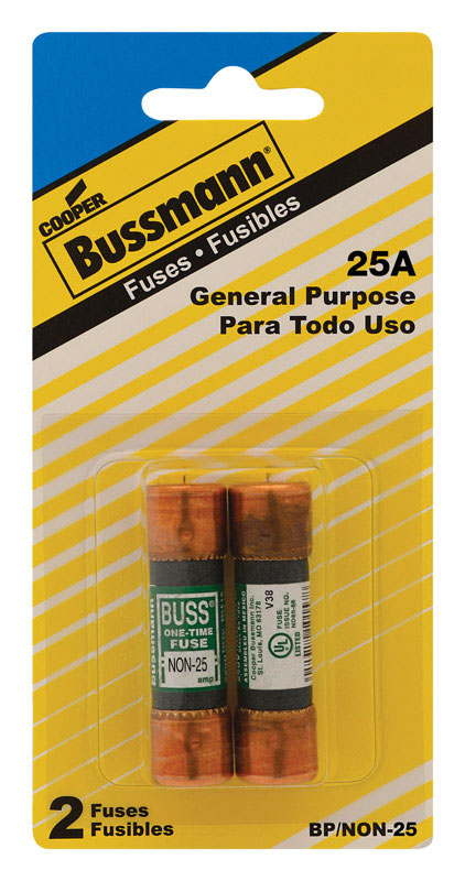 BUSSMANN - Bussmann 25 amps Non Current Fuse 2 pk