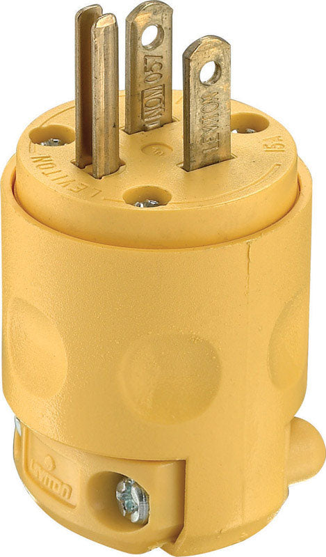 LEVITION - Leviton Residential PVC Ground/Straight Blade Plug 5-15P 18-12 AWG 2 Pole 3 Wire [515PV-000]