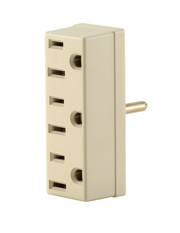 LEVITON - Leviton Polarized 3 outlets Outlet Adapter 1 pk [00697-00I]