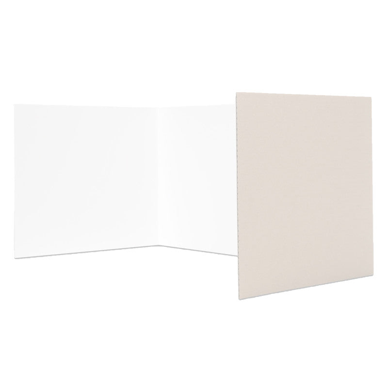 FLIPSIDE PRODUCTS - Corrugated Study Carrels, 12" x 48", White, Pack of 24