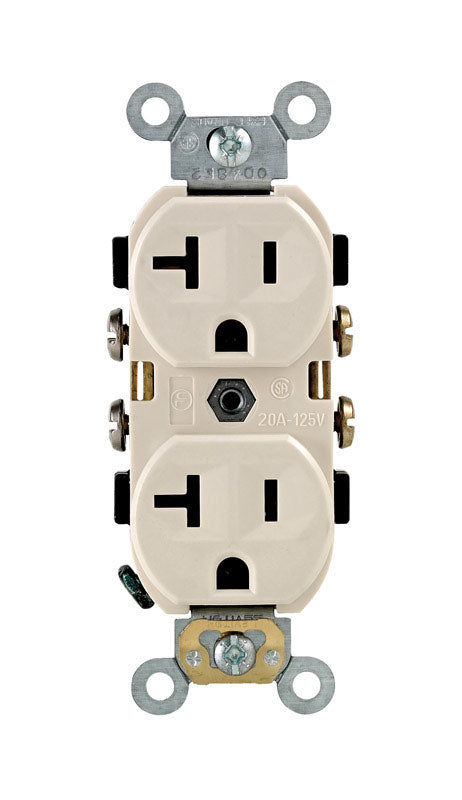 LEVITON - Leviton 20 amps 125 V Duplex Light Almond Outlet 5-20R 1 pk [CBR20-00T]