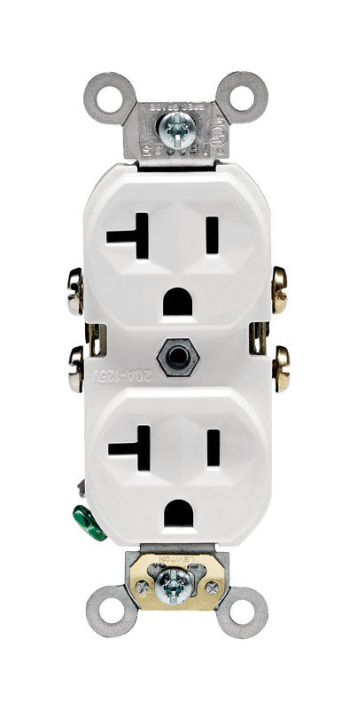LEVITON - Leviton 20 amps 125 V Duplex White Outlet 5-20R 1 pk [CBR20-00W]