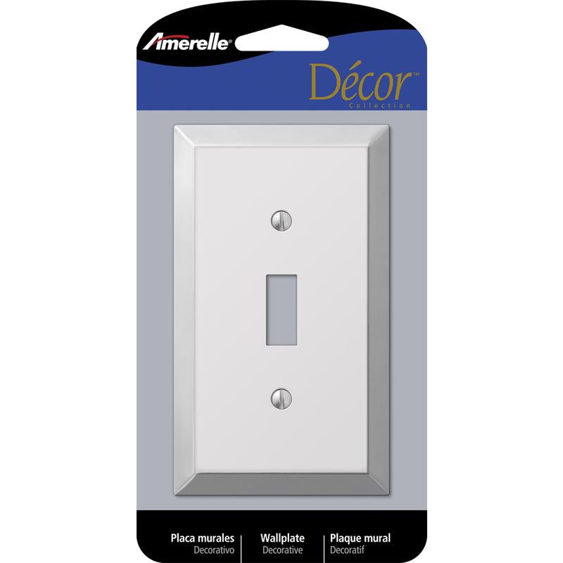 AMERELLE - Amerelle Century Polished Chrome 1 gang Stamped Steel Toggle Wall Plate 1 pk