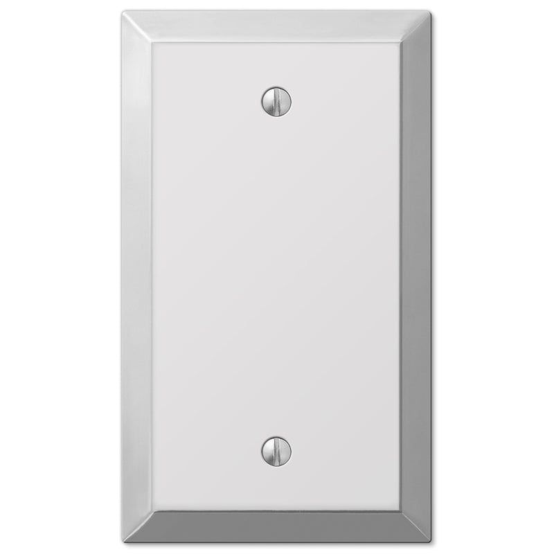 AMERELLE - Amerelle Century Polished Chrome 1 gang Stamped Steel Blank Wall Plate 1 pk