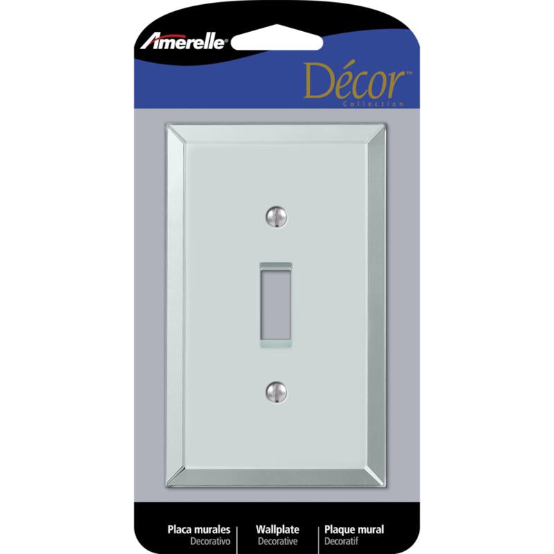 AMERELLE - Amerelle Mirror Clear 1 gang Acrylic Toggle Wall Plate 1 pk