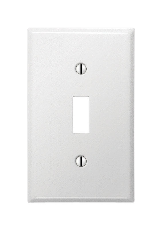 AMERELLE - Amerelle Pro Smooth White 1 gang Stamped Steel Toggle Wall Plate 1 pk