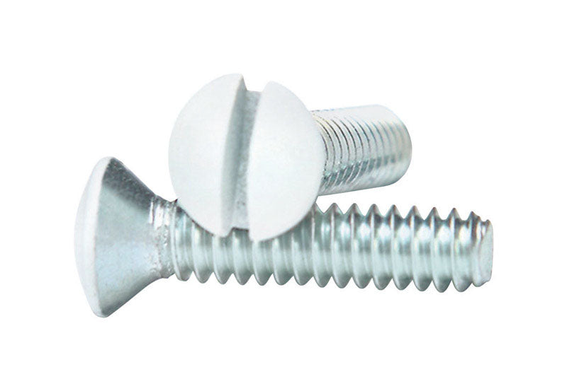 AMERELLE - Amerelle White Steel Wall Plate Screws 10 pk