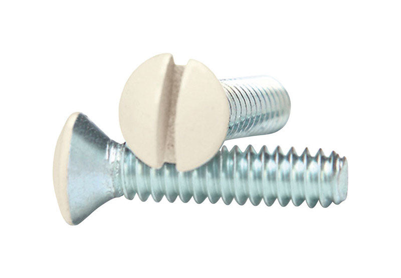 AMERELLE - Amerelle Ivory Steel Wall Plate Screws 10 pk