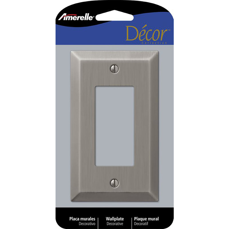 AMERELLE - Amerelle Century Antique Nickel 1 gang Stamped Steel Decorator Wall Plate 1 pk