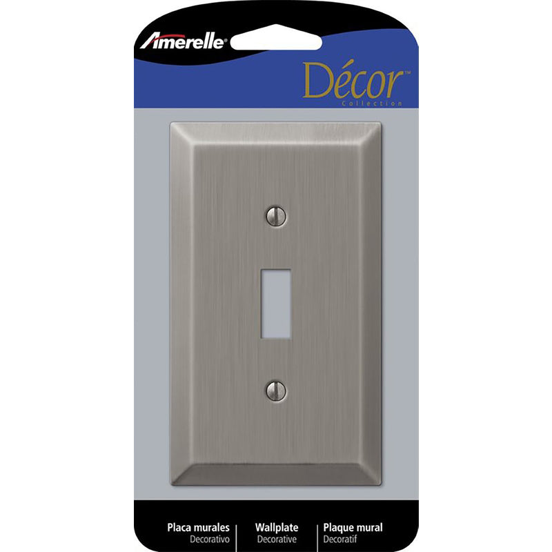 AMERELLE - Amerelle Century Antique Nickel 1 gang Stamped Steel Toggle Wall Plate 1 pk