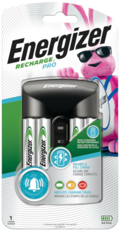 ENERGIZER - Energizer 4 Battery Black Battery Charger