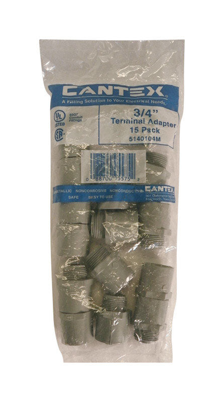 CANTEX - Cantex 3/4 in. D PVC Male Adapter 15 pk