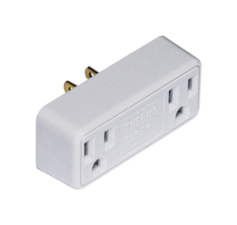 THERMOCUBE - Thermocube Non-Polarized 2 outlets Thermostatically Controlled Outlet 1 pk [TC-1]