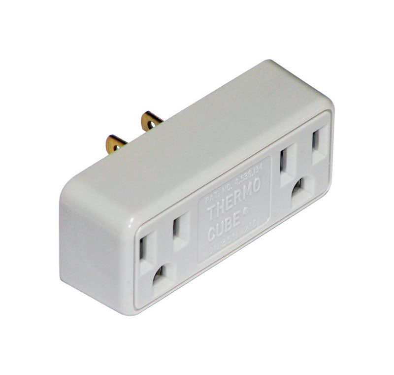 THERMOCUBE - Thermocube Non-Polarized 2 outlets Thermostatically Controlled Outlet 1 pk [TC-3]