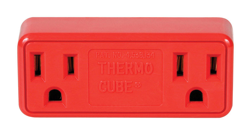 THERMOCUBE - Thermocube Non-Polarized 2 outlets Outlet Converter 1 pk