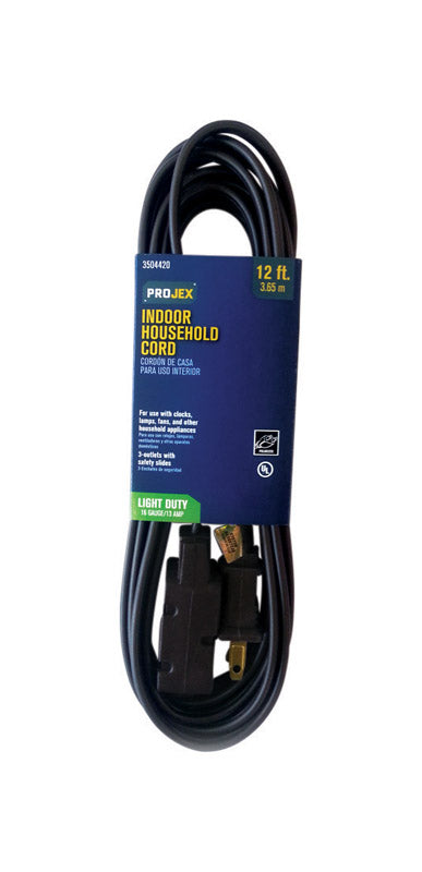 PROJEX - Projex Indoor 12 ft. L Brown Extension Cord 16/2 SPT-2