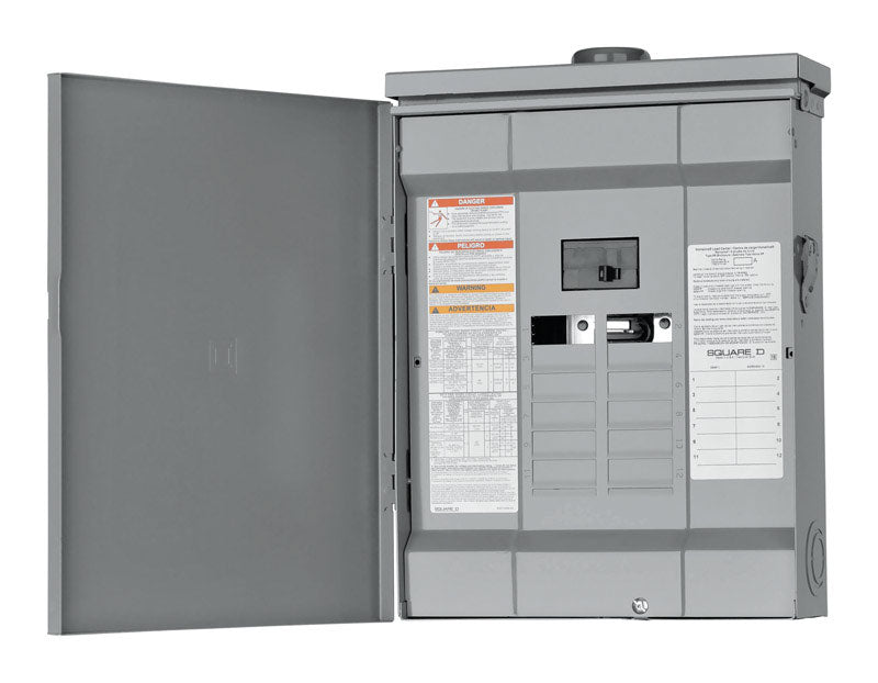 SQUARE D - Square D HomeLine 100 amps 120/240 V 12 space 24 circuits Combination Mount Main Breaker Load Center