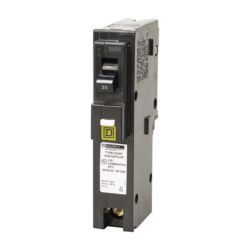 SQUARE D - Square D HomeLine 20 amps Arc Fault Single Pole Circuit Breaker