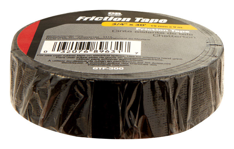 GARDNER BENDER - Gardner Bender 3/4 in. W X 30 ft. L Black Friction Tape