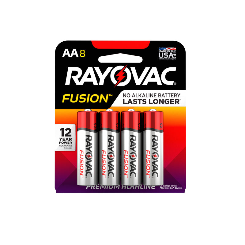 RAYOVAC - Rayovac Fusion AA Alkaline Batteries 8 pk Carded