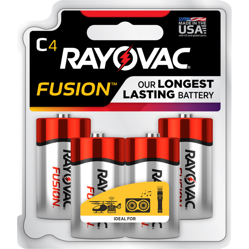 RAYOVAC - Rayovac Fusion C Alkaline Batteries 4 pk Carded