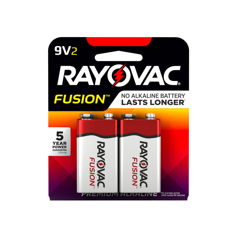 RAYOVAC - Rayovac Fusion 9-Volt Alkaline Batteries 2 pk Carded