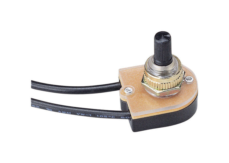 GARDNER BENDER - Gardner Bender 6 amps Single Pole Rotary Switch Black 1 pk