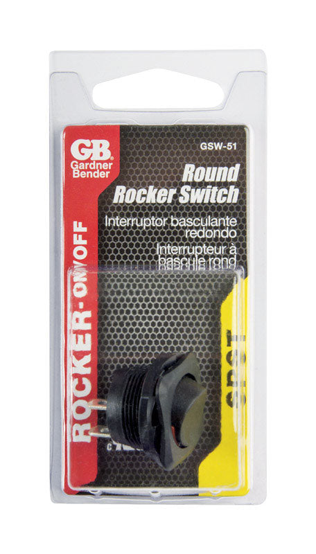 GARDNER BENDER - Gardner Bender 16 amps Rocker Switch Black/Red 1 pk