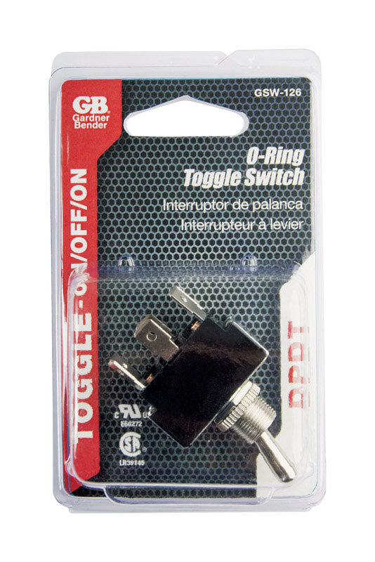 GARDNER BENDER - Gardner Bender 10 amps Toggle O-Ring Switch Silver 1 pk