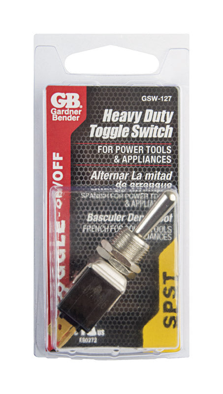 GARDNER BENDER - Gardner Bender Toggle Toggle Tab Switch Silver 1 pk