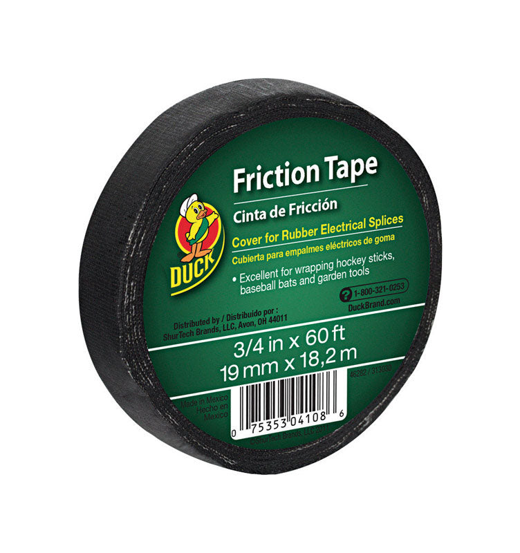 DUCK - Duck 3/4 in. W X 60 ft. L Black Cotton Cloth Friction Tape