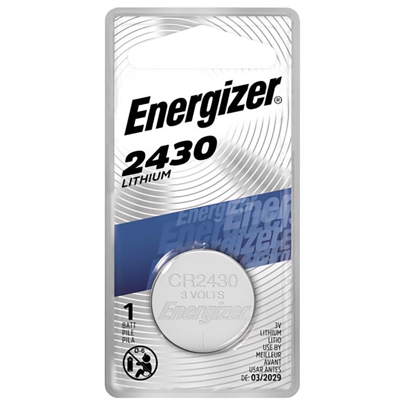 ENERGIZER - Energizer Lithium Coin 2430 3 V 0.29 Ah Keyless Entry Battery 1 pk - Case of 6