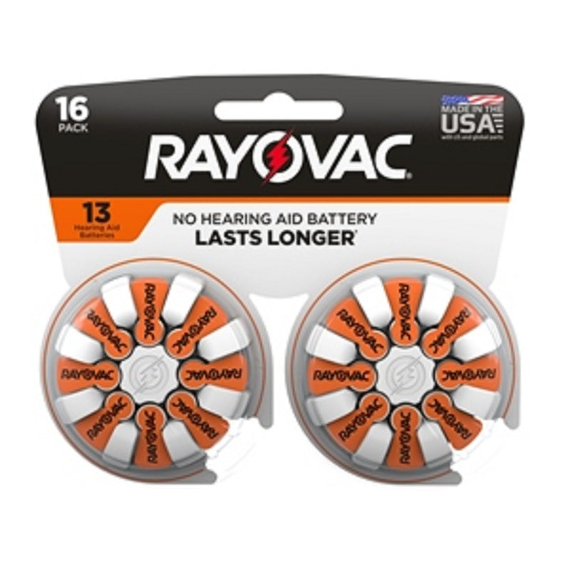 RAYOVAC - Rayovac Zinc Air 13 1.45 V 0.13 Ah Hearing Aid Battery 16 pk