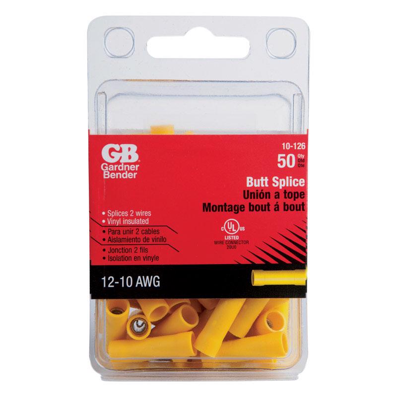 GARDNER BENDER - Gardner Bender 12-10 Ga. Insulated Wire Butt Splice Yellow 50 pk