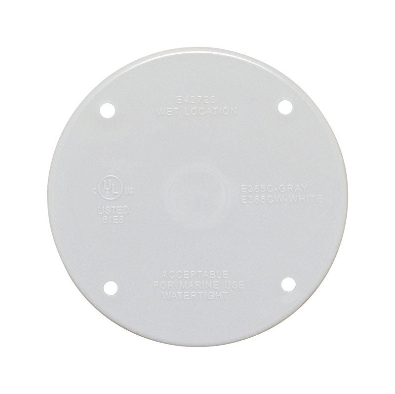 SIGMA ELECTRIC - Sigma Engineered Solutions Round Plastic Flat Box Cover [14170WH]
