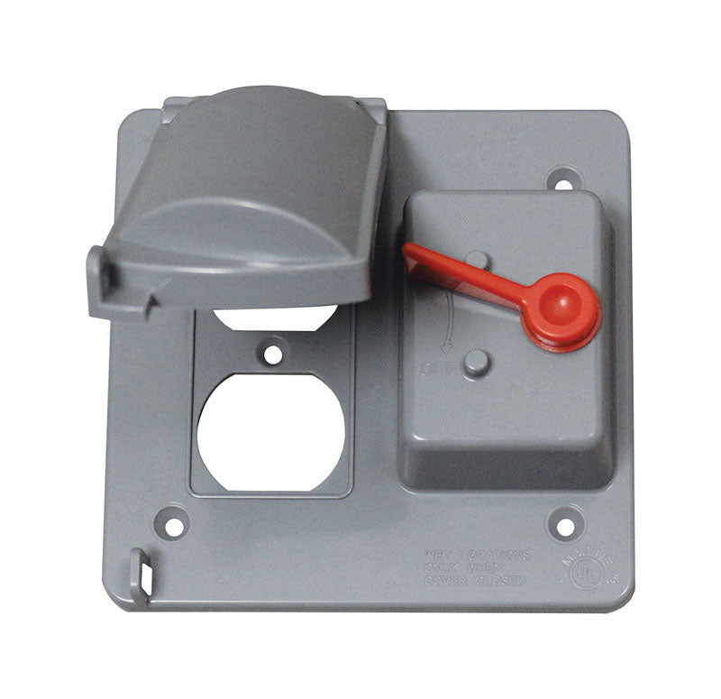 SIGMA ENGINEERED SOLUTIONS - Sigma Engineered Solutions Square Plastic 2 gang Combo Box Cover