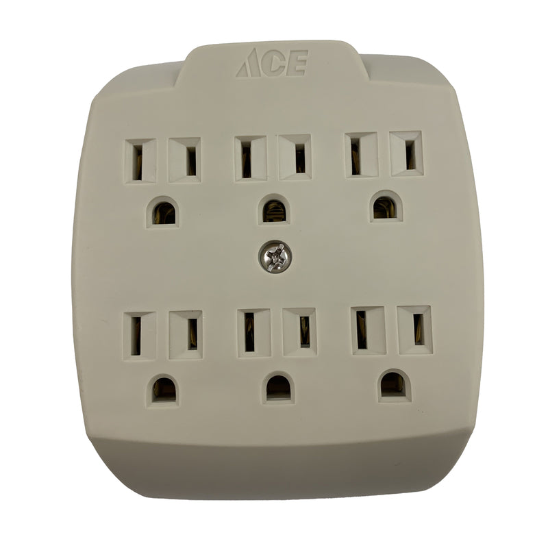 PROJEX - Projex Grounded 6 outlets Adapter 1 pk [FA-357AE/11PRJ]