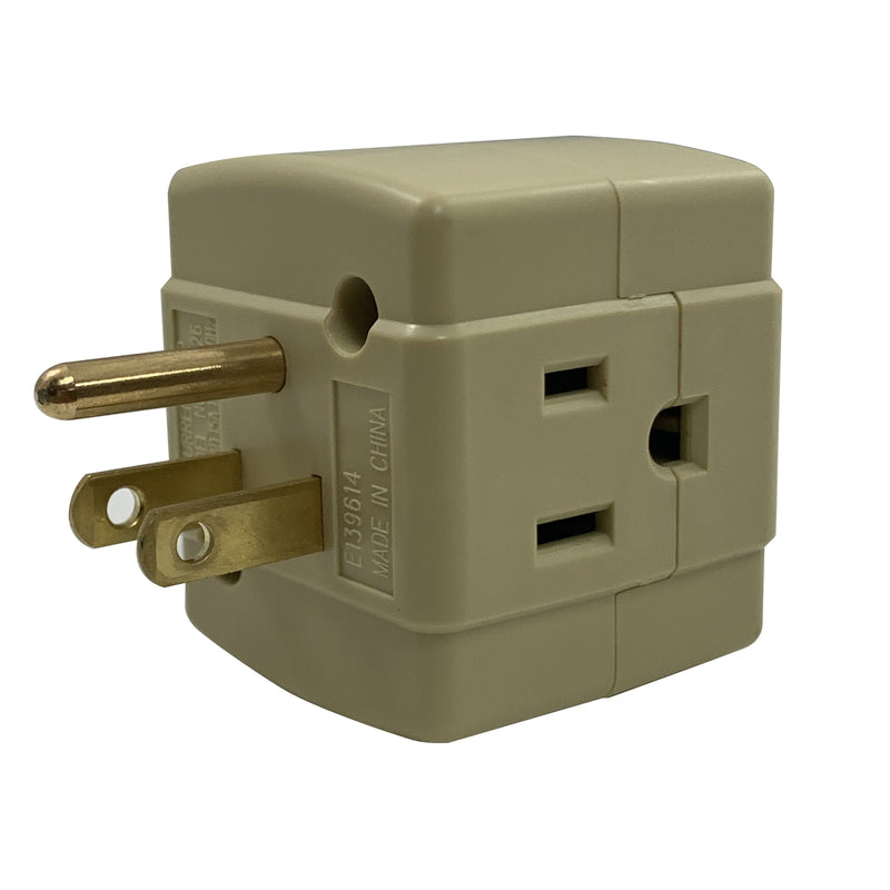 PROJEX - Projex Grounded 3 outlets Adapter 1 pk - Case of 10 [AB-26/11PRJ]