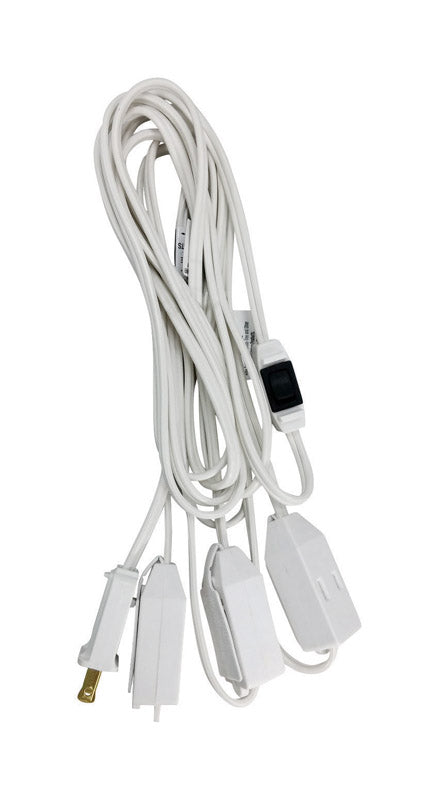 PROJEX - Projex Christmas Tree 15 ft. L White Extension Cord w/Switch 18/2