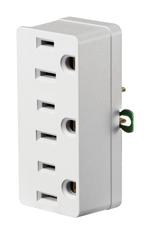 LEVITON - Leviton Grounded 3 outlets Outlet Adapter 1 pk [002-00698-00W]