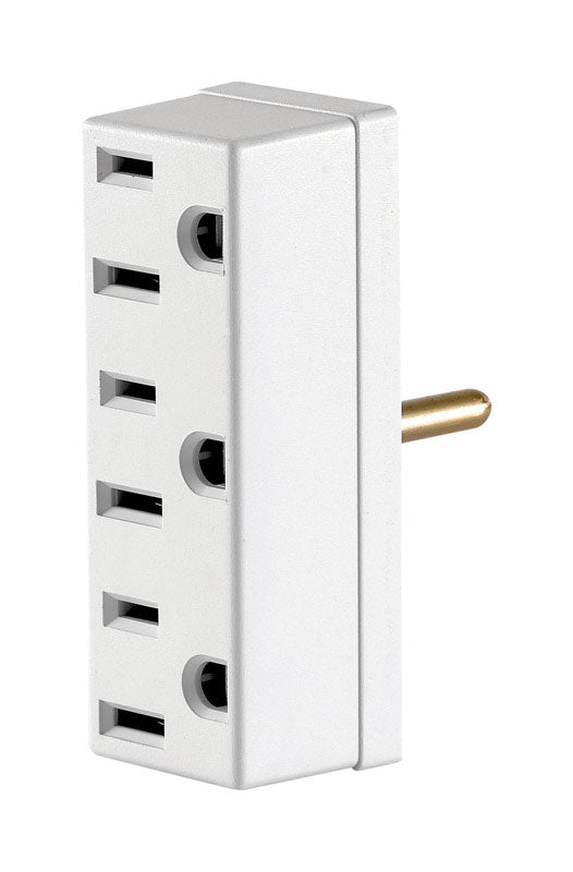 LEVITON - Leviton Polarized 3 outlets Outlet Adapter 1 pk - Case of 10 [007-00697-00W]