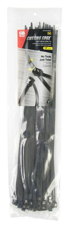 GARDNER BENDER - Gardner Bender 14 in. L Black Self-Cutting Cable Tie 50 pk