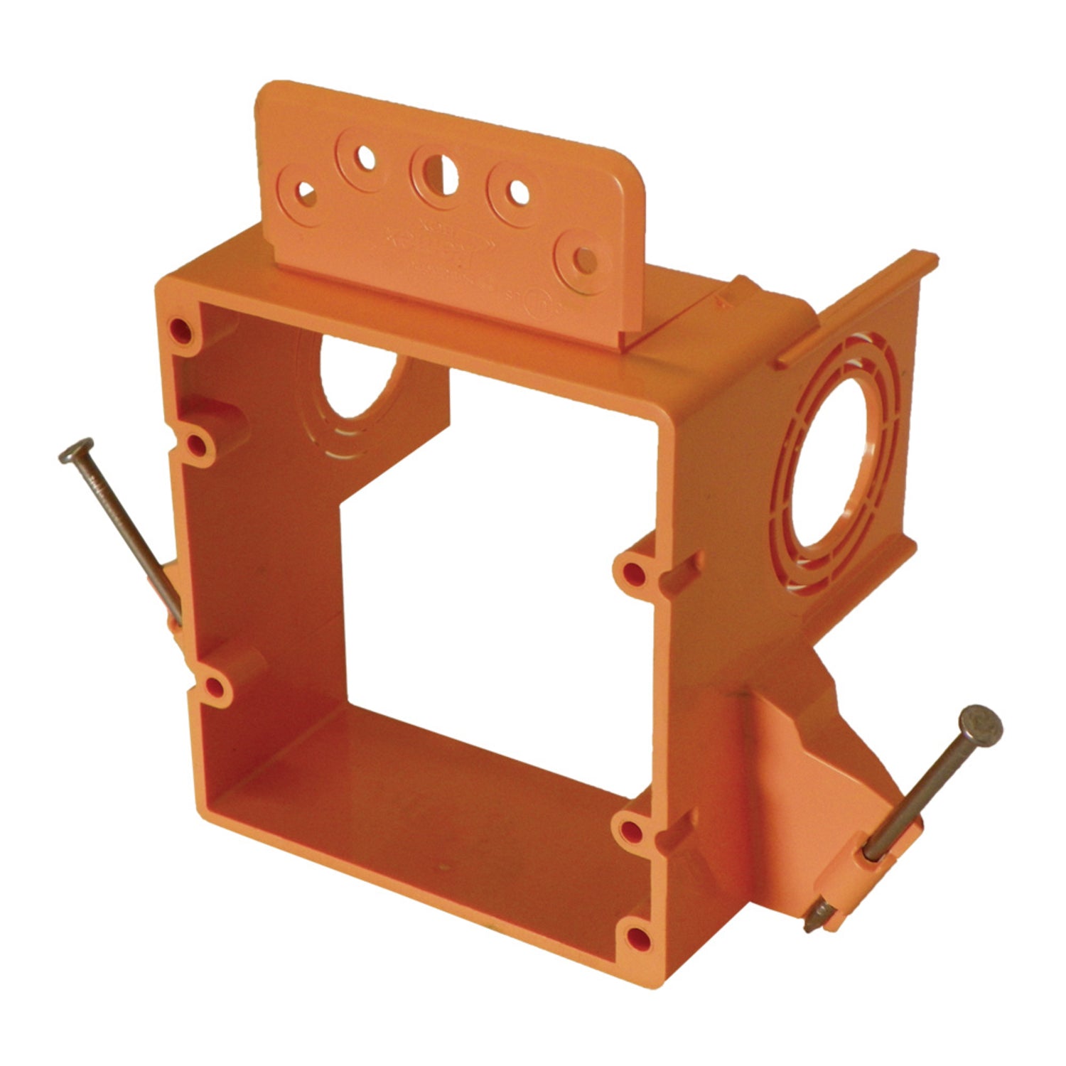 Cantex Square PVC 2 gang Junction Box Orange