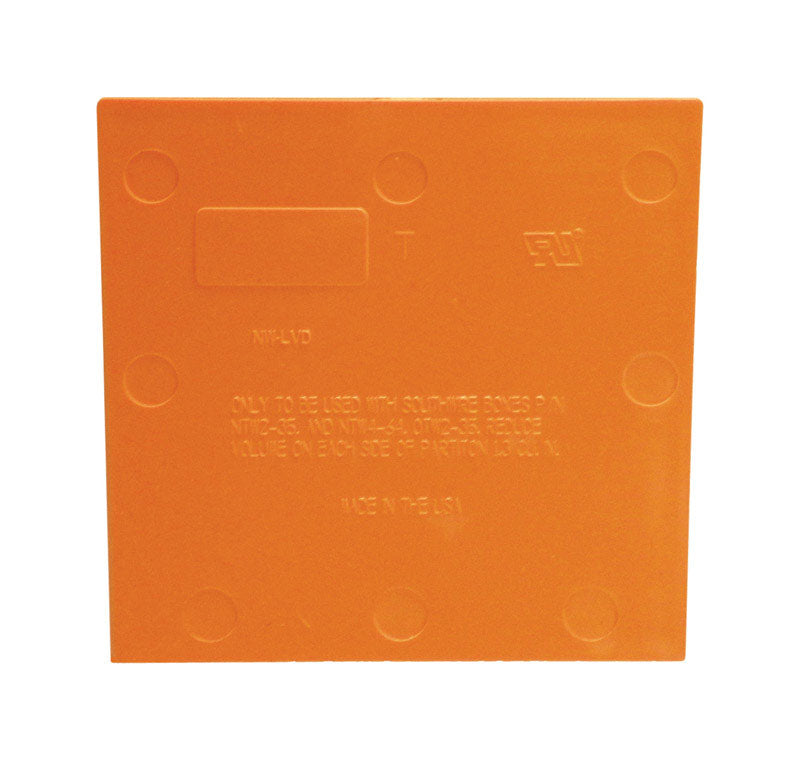 CANTEX - Cantex Square PVC 3 gang Divider Plate Orange